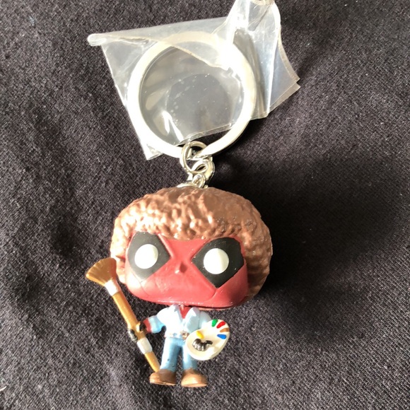 MARVEL FUNKO POP BOB ROSS DEADPOIL BOBBLE-HEAD KEYCHAIN POCKET POP - #193 - Picture 5 of 11